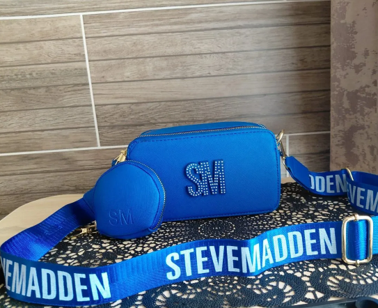 Designer crossbody bag with embroidery